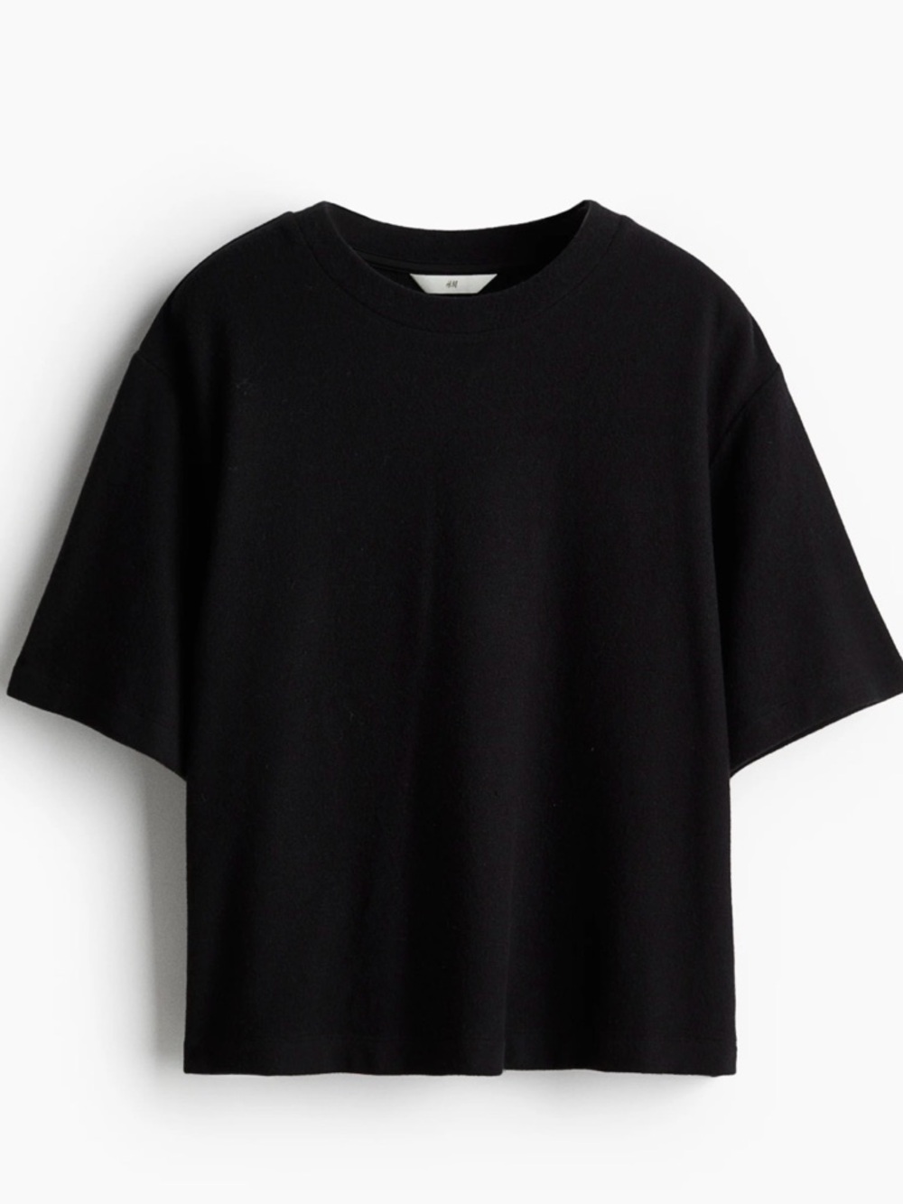 Zara Black Ribbed Crewneck Sweatshirt 100% cotton